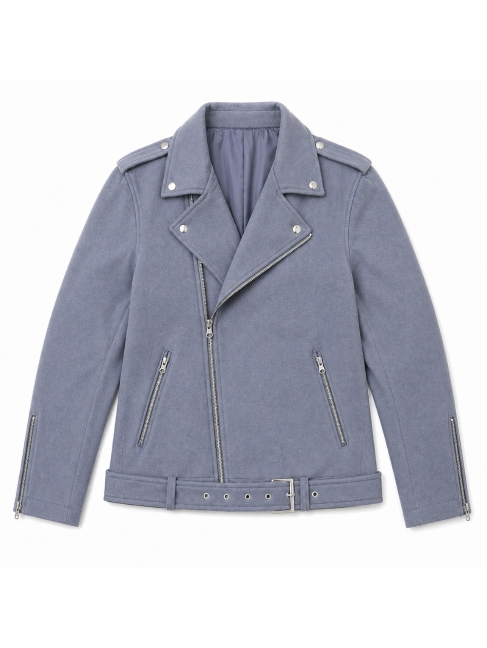 The Slate Suede Moto Jacket